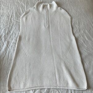 H&M White Cowl Neck Ribbed Sweater